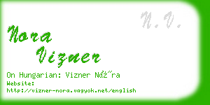 nora vizner business card